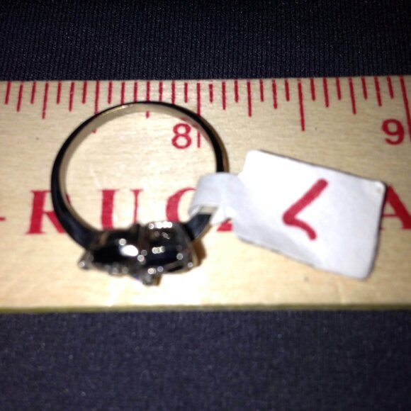 Sterling Silver And Sapphire Ring Size 7 - Picture 4 of 11